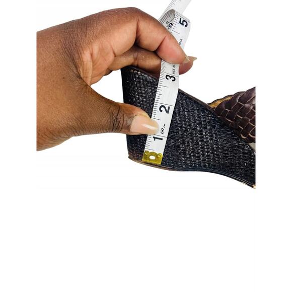 Nurture Women's Brown Alto Wedge Slip On Double Strap Buckle Heels Sandals 8M - Picture 9 of 11